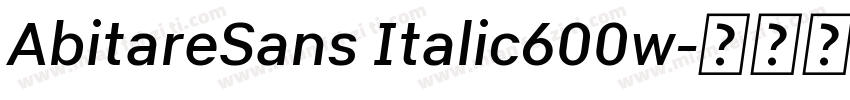 AbitareSans Italic600w字体转换